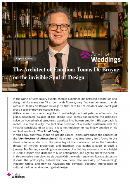 The Art of Design &mdash; Featured in Arabia Weddings
