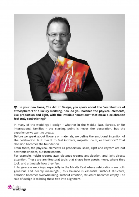 The Art of Design &mdash; Featured in Arabia Weddings