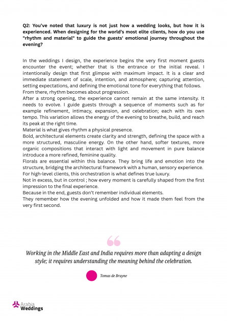 The Art of Design &mdash; Featured in Arabia Weddings