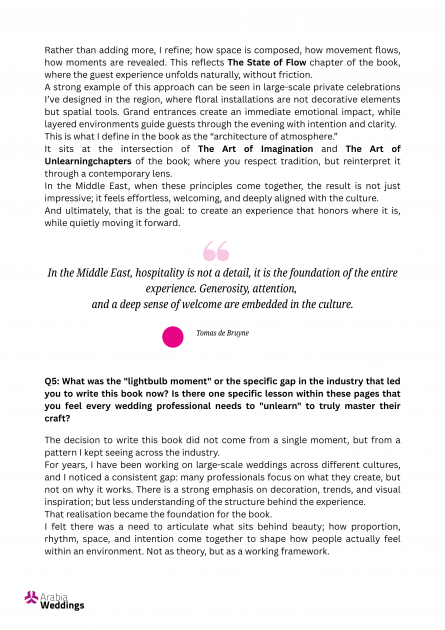 The Art of Design &mdash; Featured in Arabia Weddings
